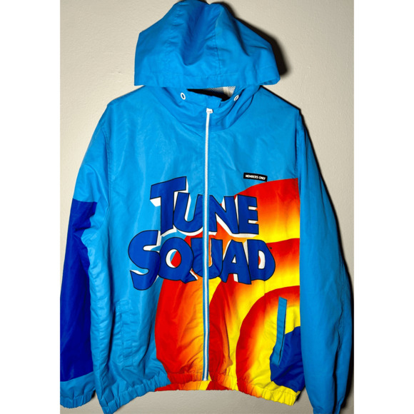 Looney Tunes Members Only Space Jam Tune Squad Full Zip Blue Windbreaker Jacket - Picture 2 of 9